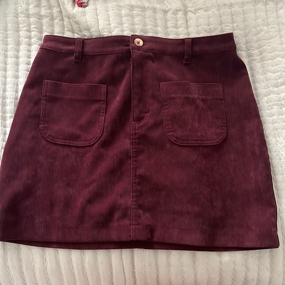 Corduroy Mini Skirt - Picture 1 of 2